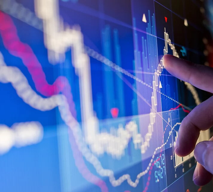 abstract data on computer screen